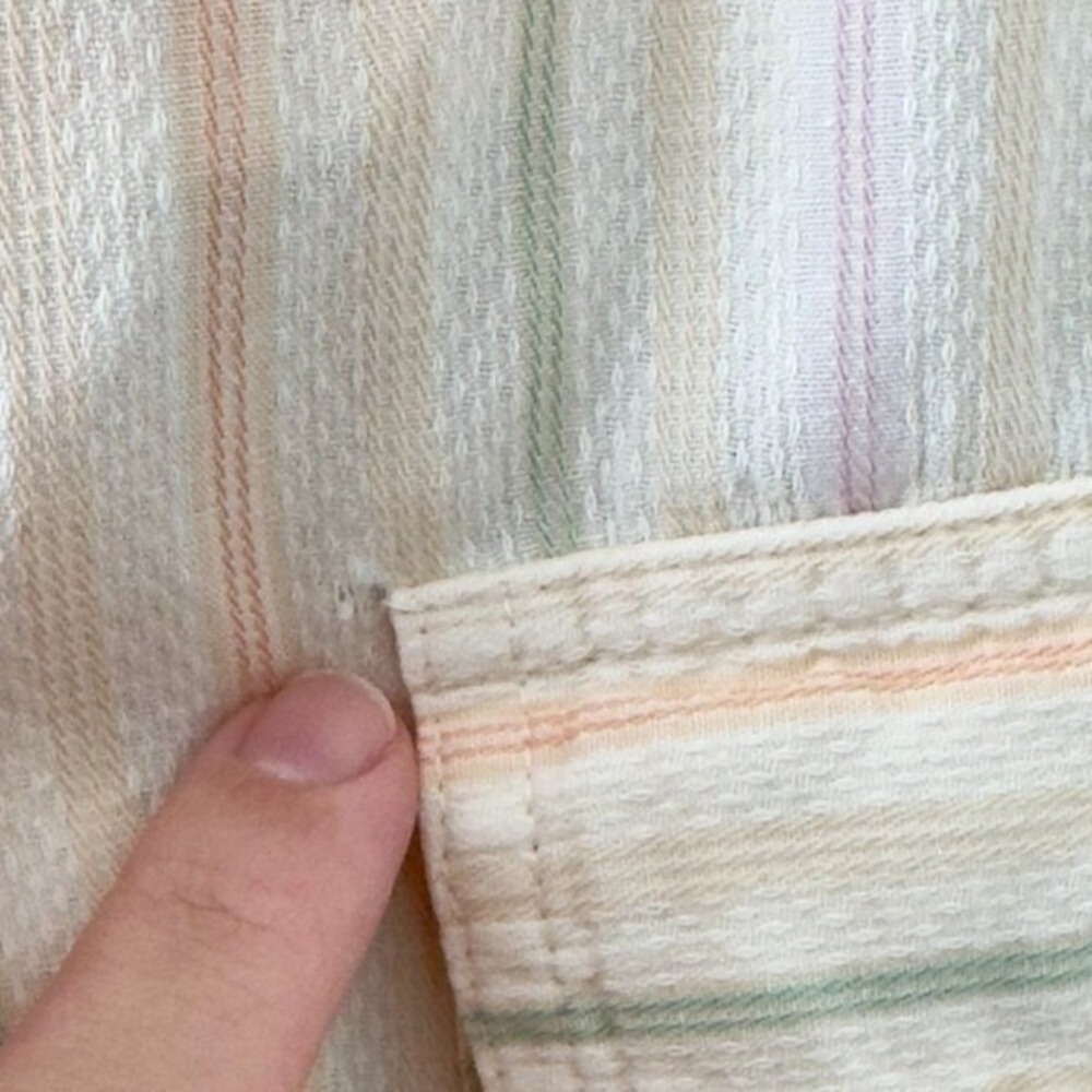 Liz Sport Vtg Pastel Striped Long Sleeve Button Up Shirt‎ Women's Sz L - Picture 5 of 13
